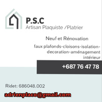 P.S.C  Adrien Alvarez - Déco intérieur / extérieur - Isolation thermique / Phonique - Plâtrerie / Plâtrier - iBat.nc