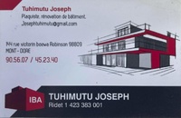 Tuhimutu joseph - Charpentier Couvreur - Plaquiste et Jointeur - Rénovation - iBat.nc